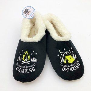 Snoozies Men's Weekend Forecast Camping Black Large 11/12